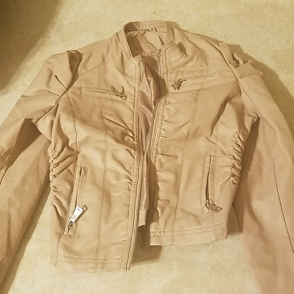JouJou tan "leather" jacket